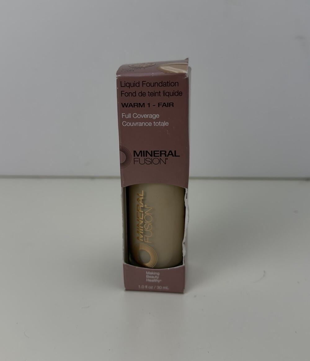 Mineral Fusion Liquid Foundation Warm 1 - Fair New In Box 1.0 fl OZ